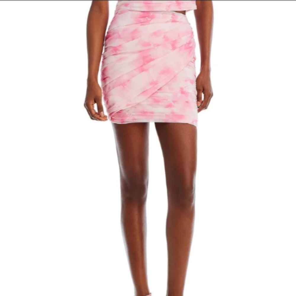Aqua Pink Floral Skirt Size XS NWT !